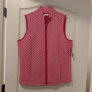 NWT Kim Rogers Pink Quilted Vest
